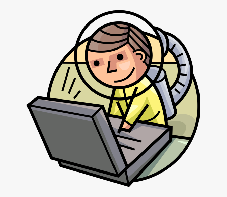 Vector Illustration Of Outer Space Exploration With - Clip Art Of Exploration, Transparent Clipart