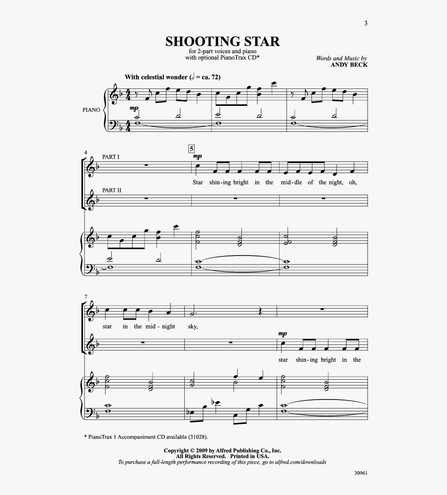 Shooting Star Thumbnail Shooting Star Thumbnail Shooting - Shooting Stars Piano Sheet Music Easy, Transparent Clipart