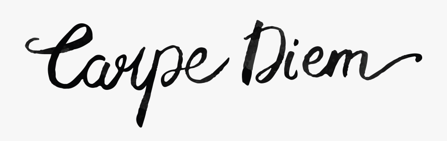By Yenty Jap Fake Tattoo Carpe Diem Calligraphy - Calligraphy, Transparent Clipart