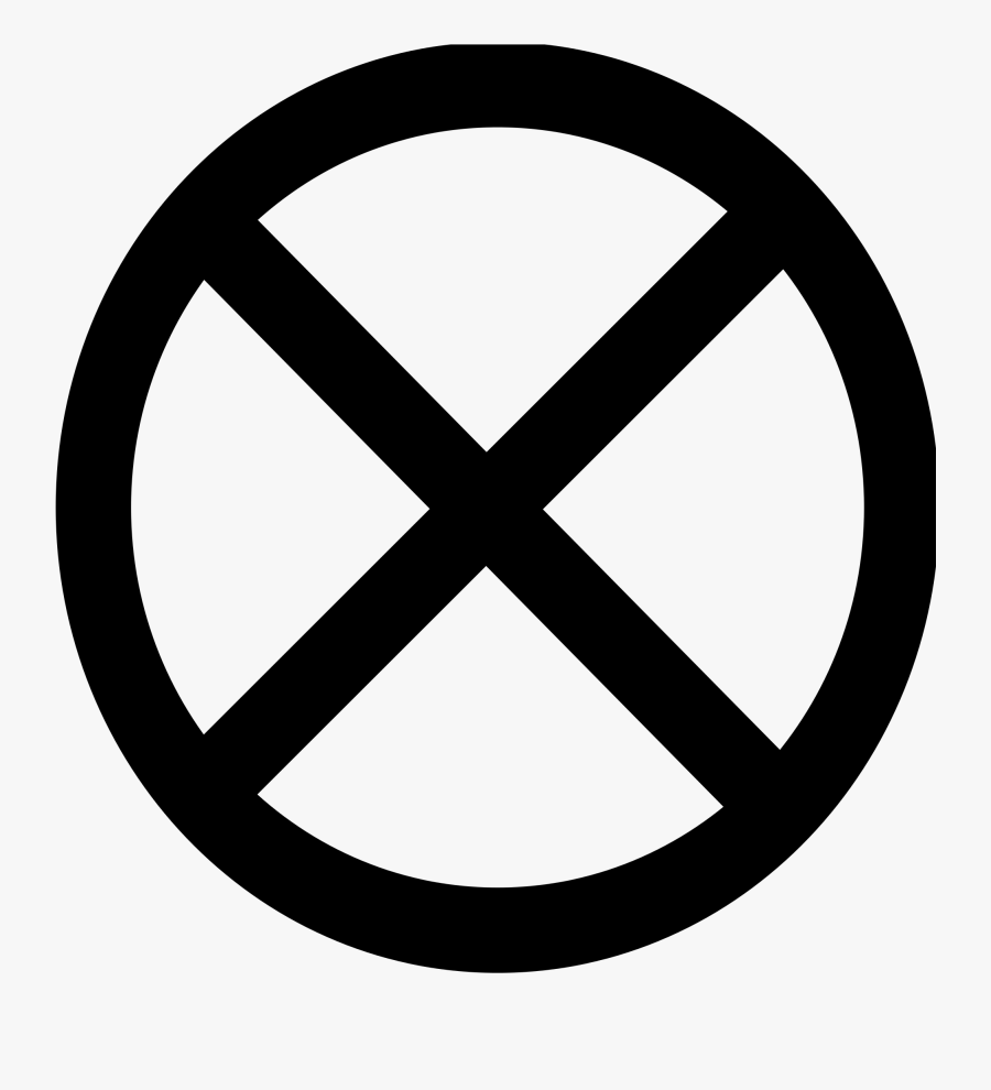 Circle Cross Png - Symbol For A Bulb, Transparent Clipart