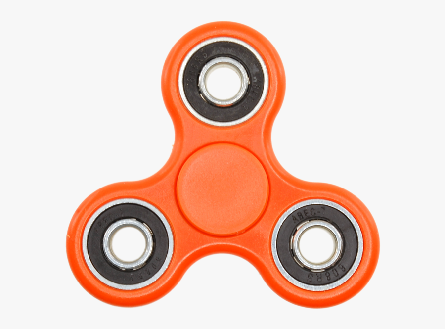Clip Art Hand Tri Anti Stress - Orange Plastic Fidget Spinner, Transparent Clipart
