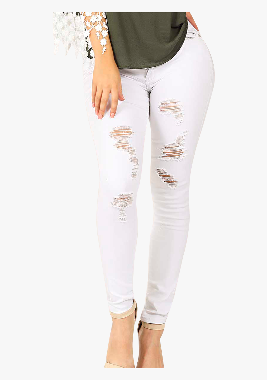 Pantalones Coqueta P6008 White - Leggings, Transparent Clipart