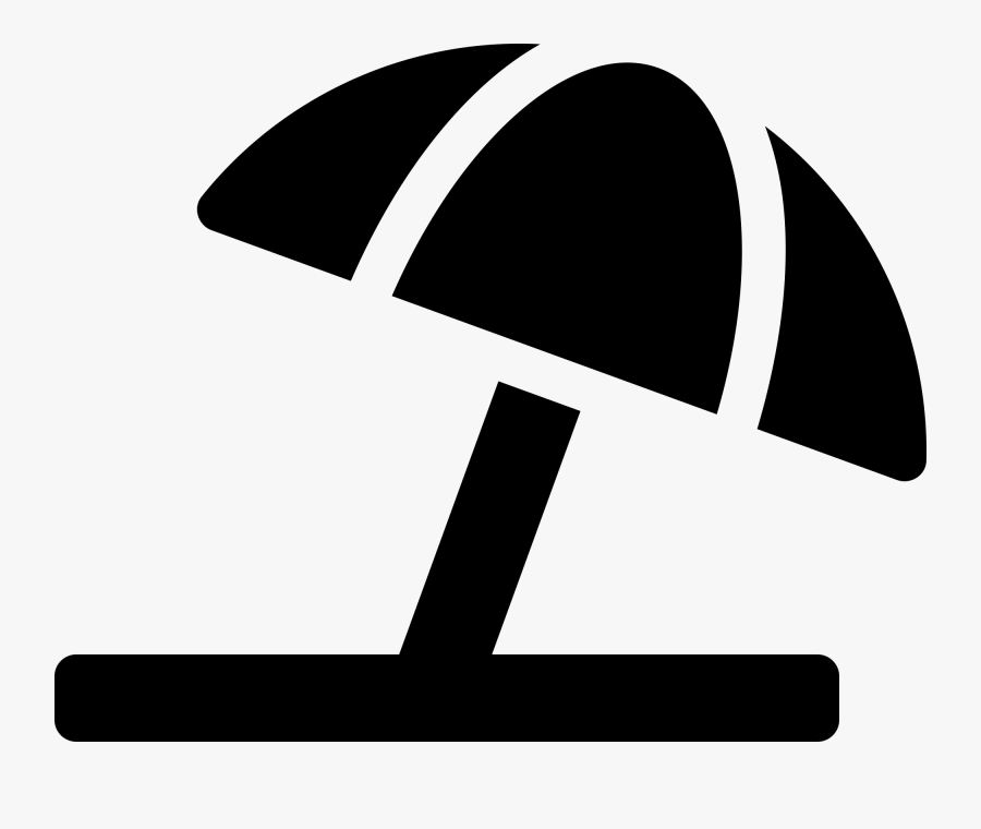 Umbrella Clip Solid Thing - Umbrella Beach Image Font Awesome, Transparent Clipart