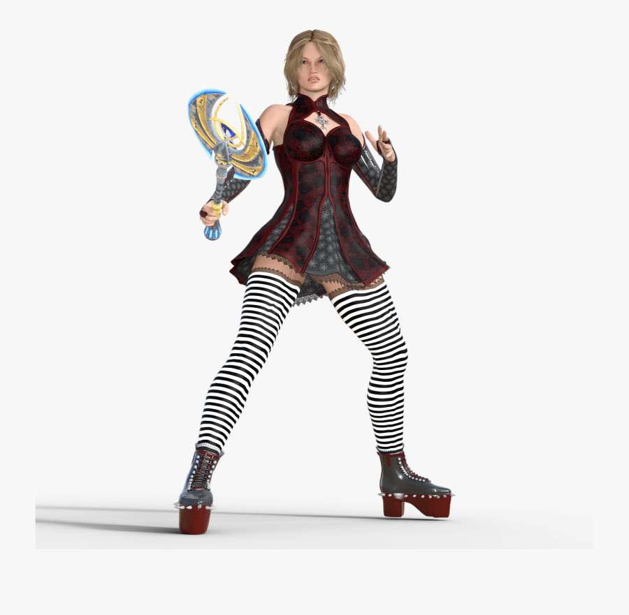 Woman Warrior Striped Legging - 3d Images Without Background, Transparent Clipart