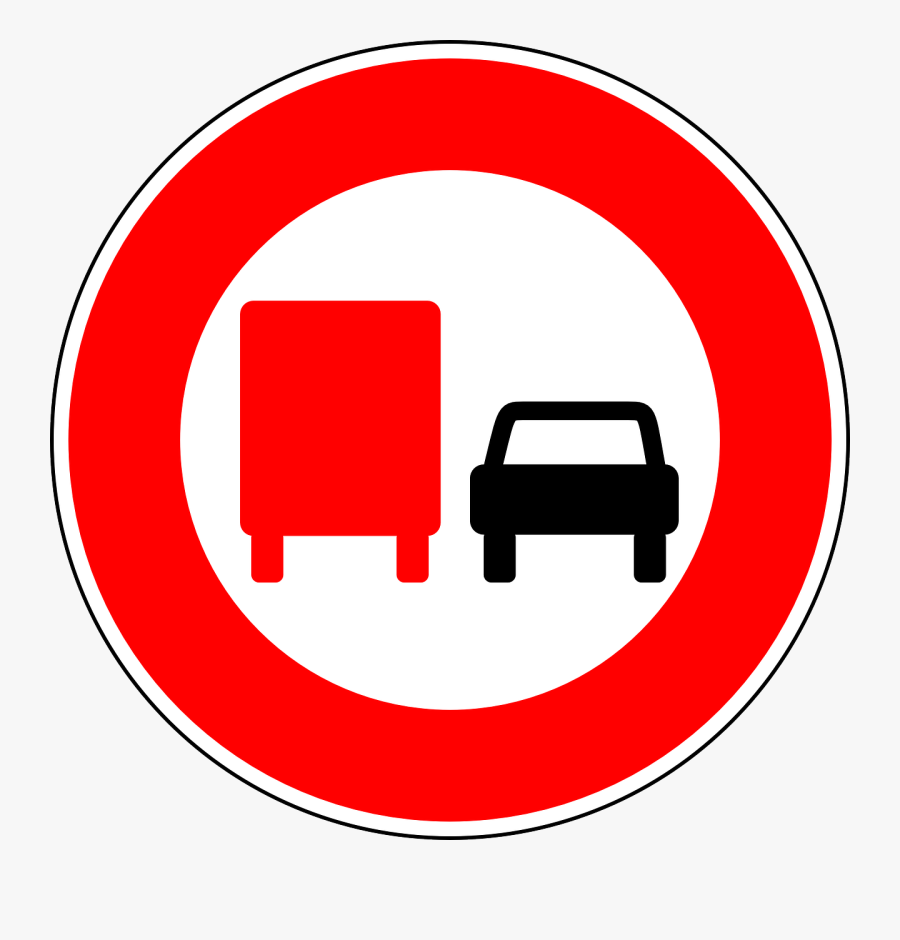 No Overtaking By Lorries,traffic Sign,sign,regulatory - Down Steal This Album, Transparent Clipart