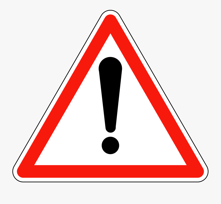 Free School Exit Warning Tab - Warning Danger Traffic Signs, Transparent Clipart
