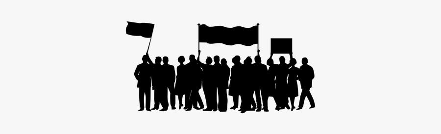 Vector Clip Art Of Small Protest March - People Demonstration Png, Transparent Clipart