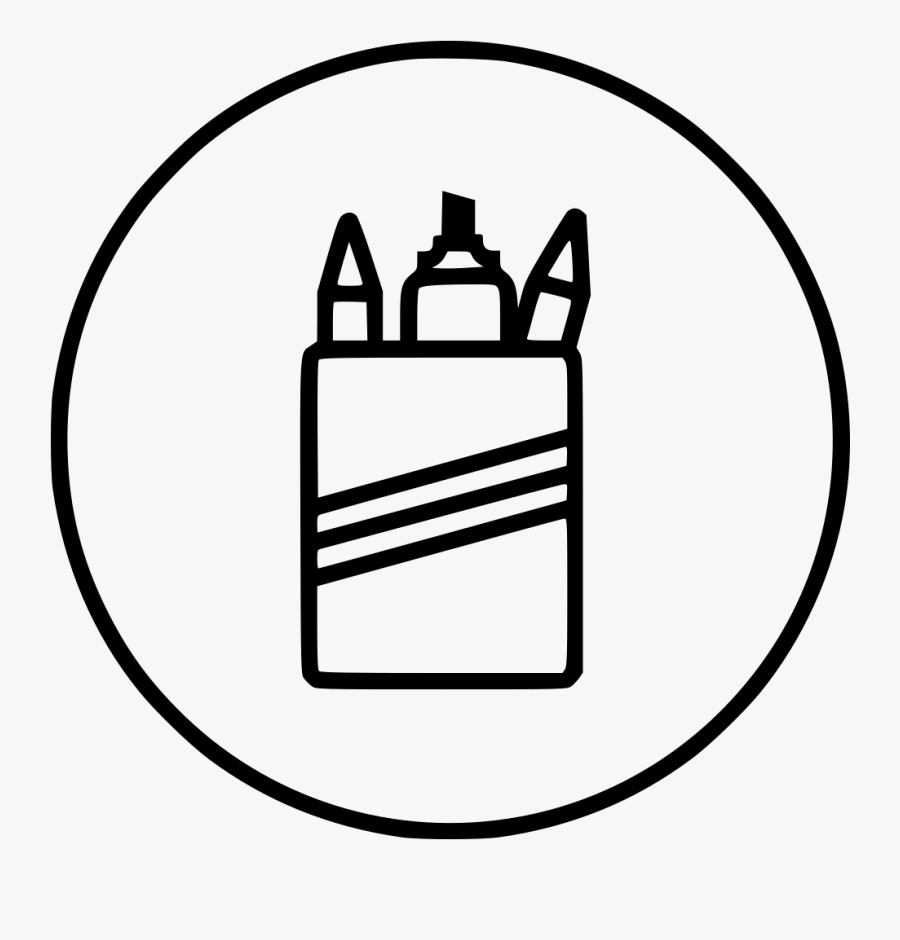 Stationary Pencil Rule Sketchpen Marker Scale - Stationary Clipart Png Black And White, Transparent Clipart