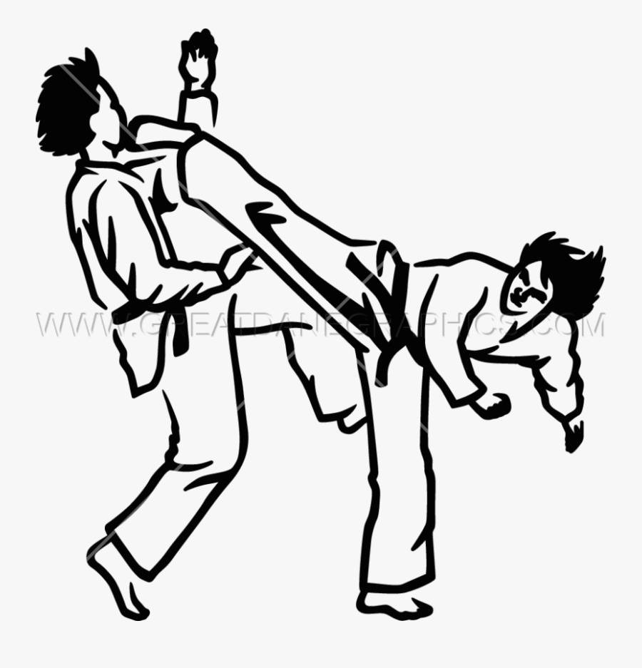Taekwondo Drawing At Getdrawings - Tae Kwon Do Black And White, Transparent Clipart
