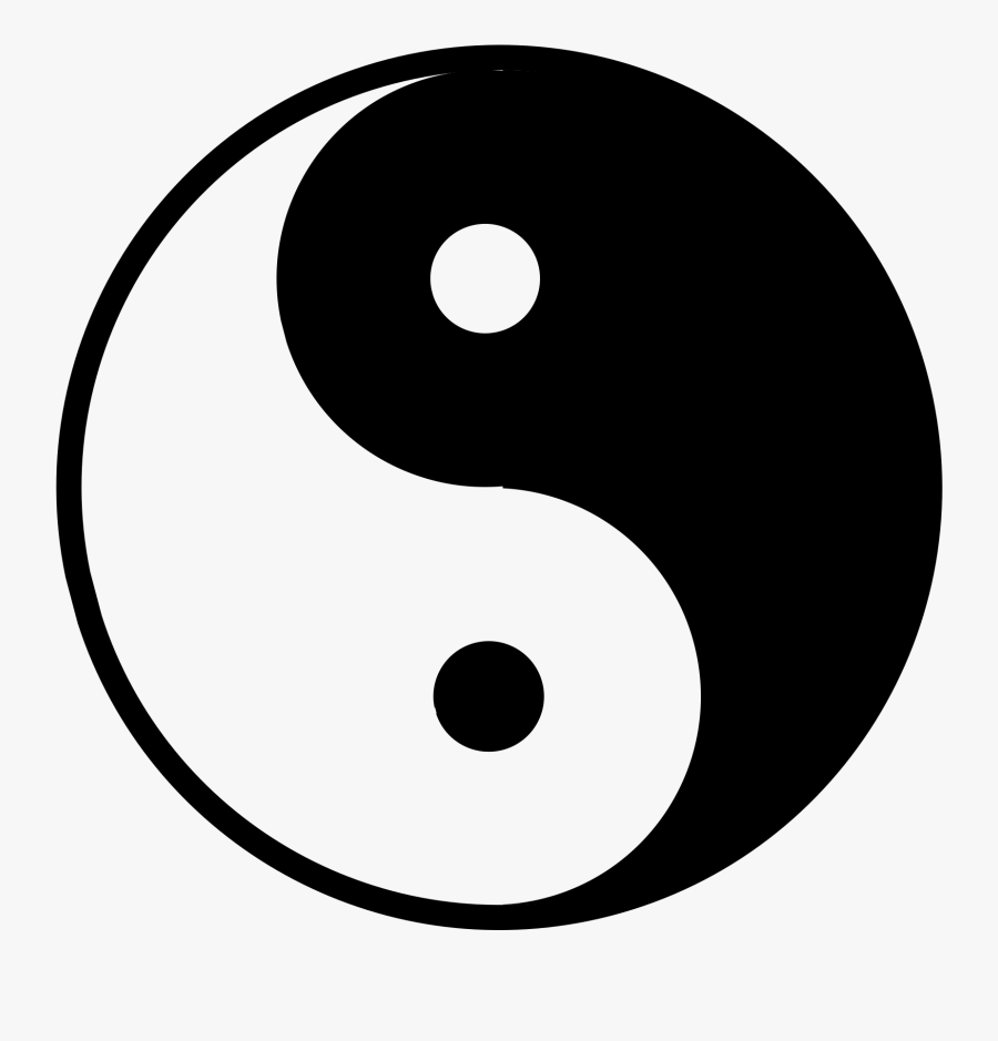 Area,monochrome Photography,text - Ying Yang Clip Art , Free