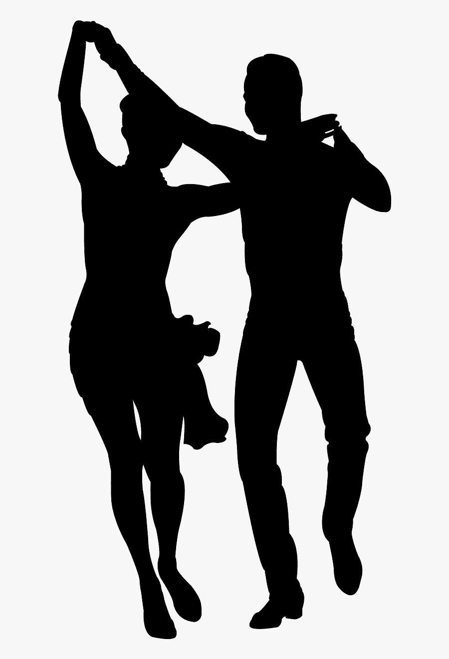 Silueta De Pareja Bailando Salsa, Transparent Clipart