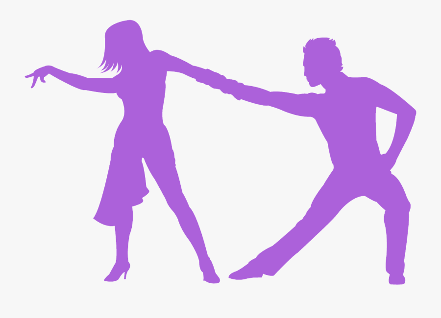 Salsa Dance Silhouette, Transparent Clipart