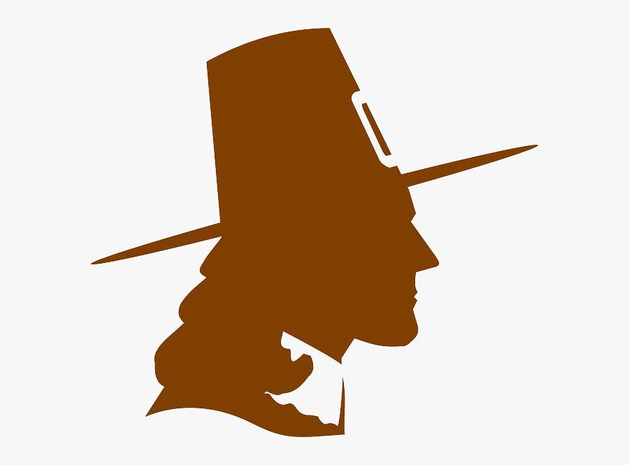 The Thanksgiving Day Myth - Pilgrim Silhouette, Transparent Clipart