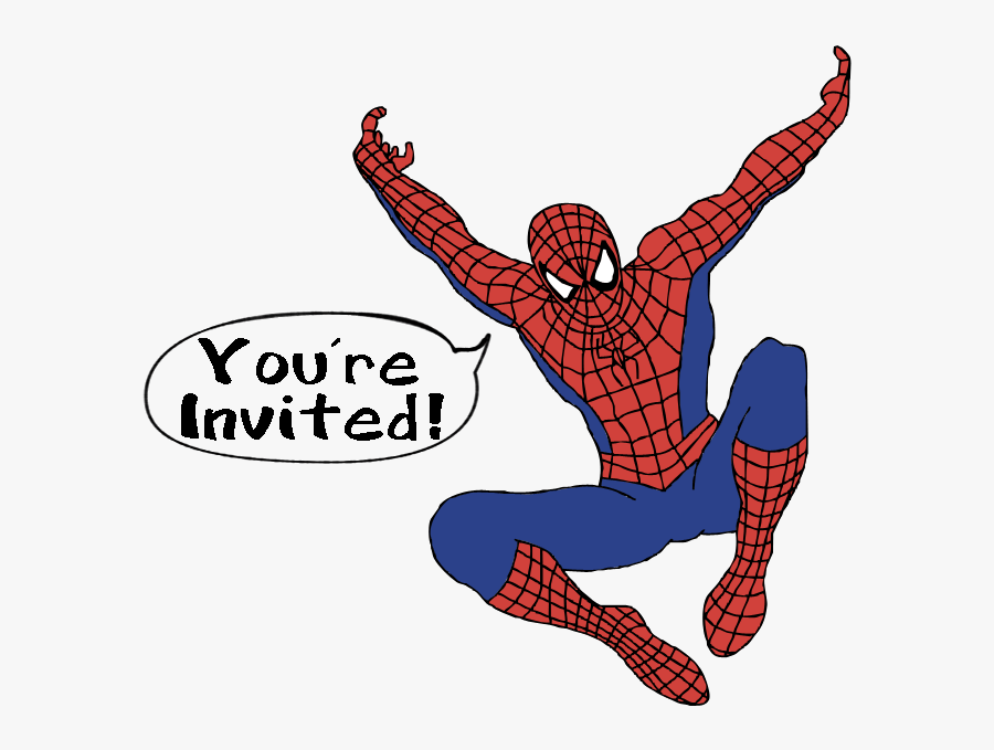 Free Spiderman Clipart Clipart - Spiderman You Re Invited Birthday, Transparent Clipart