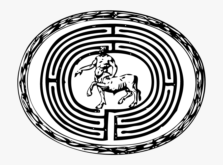 The Man Who Runs From The Call, Like The Mythical King - Minotaur In Labyrinth, Transparent Clipart