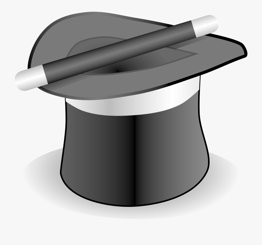 Vector Illustration Of Magic Hat - Wand, Transparent Clipart