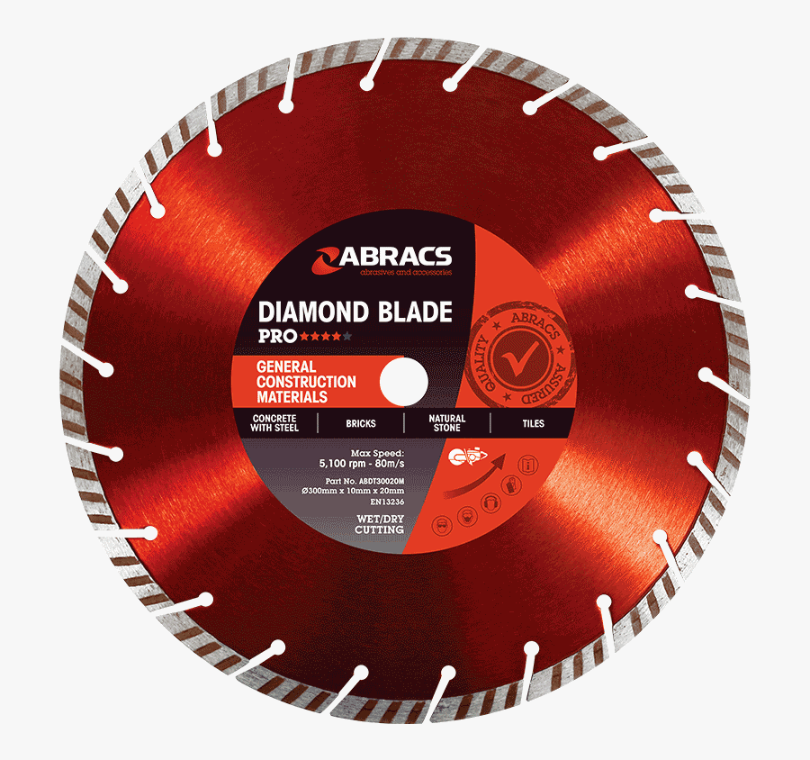 General Construction Materials Pro - Abracs Diamond Blade, Transparent Clipart