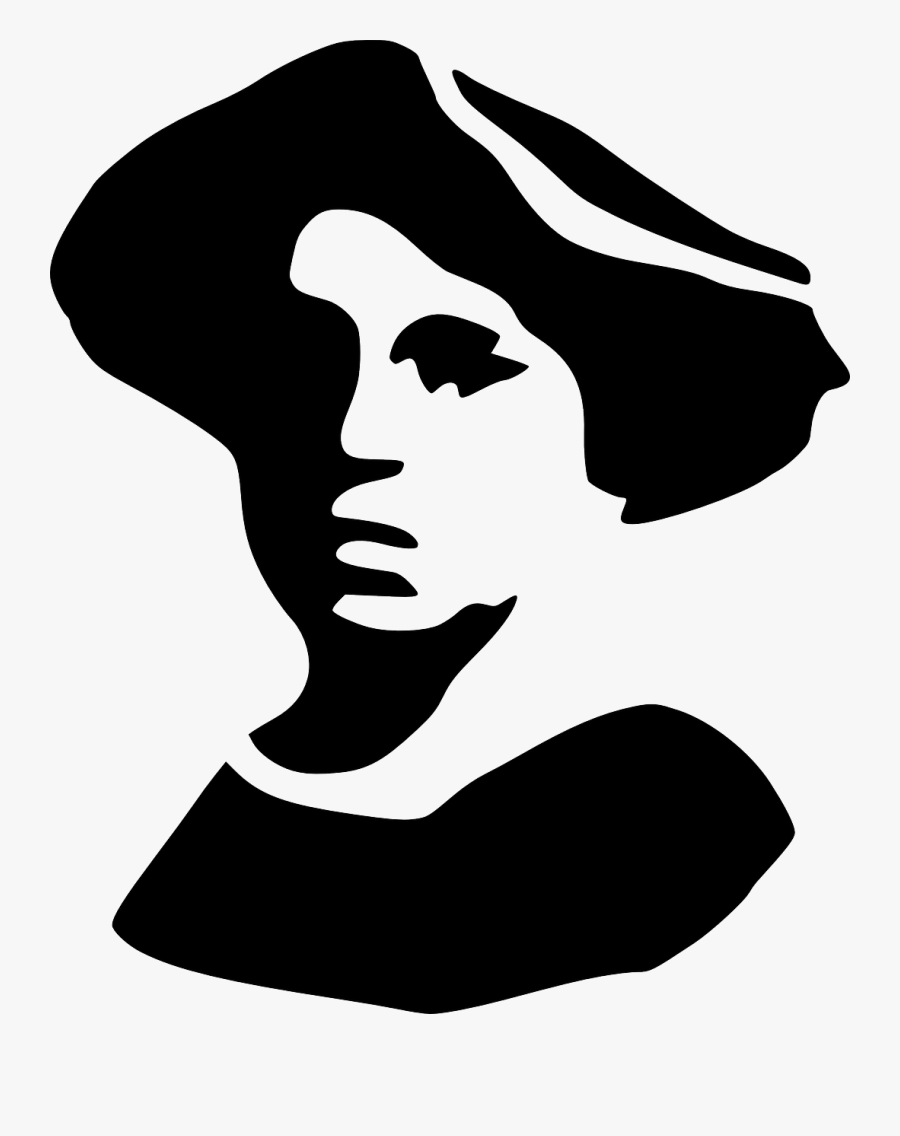 Emma Goldman - Silhouette Portrait Of Emma Goldman, Transparent Clipart