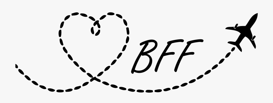 Airplane And Heart Vector Clipart , Png Download - Dotted Line With Heart, Transparent Clipart