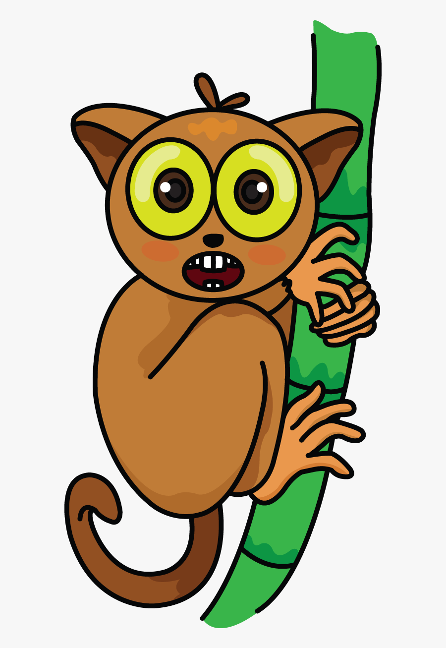 Tarsier Tutorial Http Drawingmanuals - Easy To Draw Tarsier, Transparent Clipart