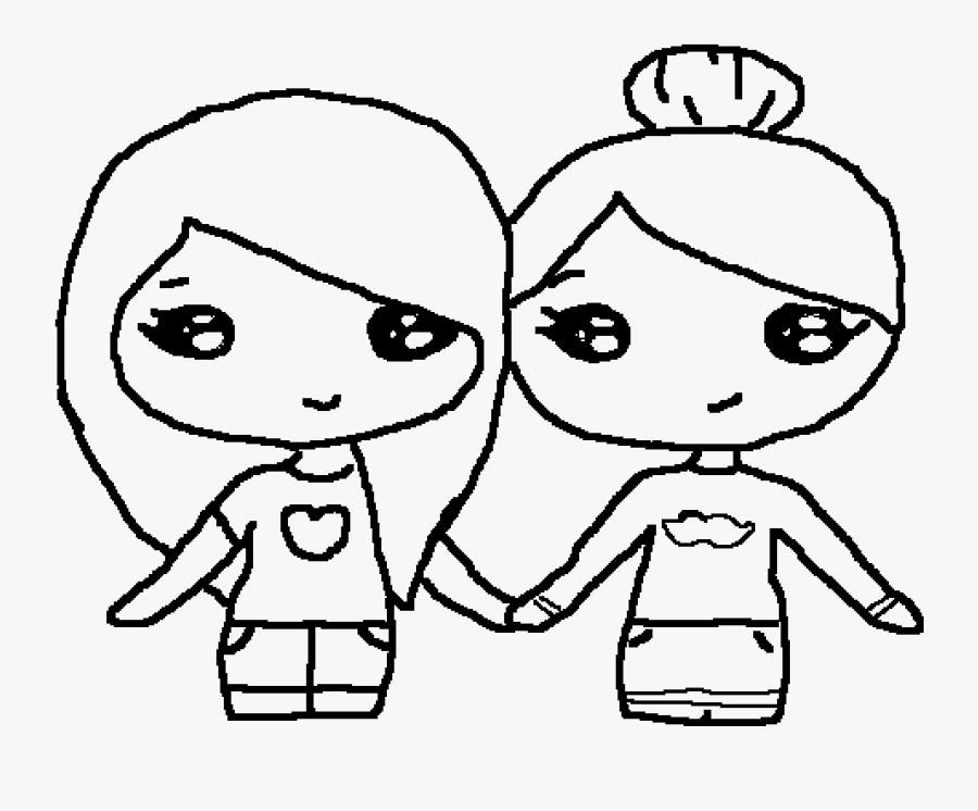 1000 X 760 - Colouring Pictures For Girls Bff, Transparent Clipart