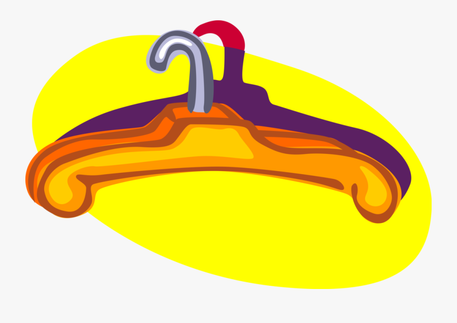 Vector Illustration Of Clothes Hanger Or Coat Hanger, Transparent Clipart