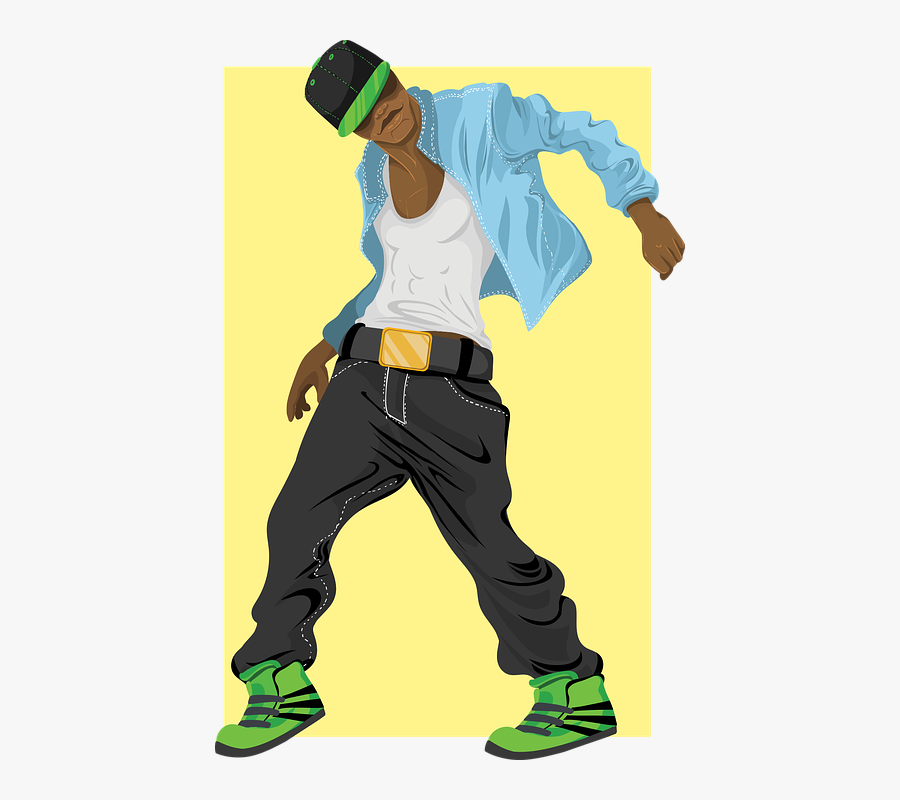 Preparing For Dancing Auditions - Cartoon Afro American Dancing, Transparent Clipart