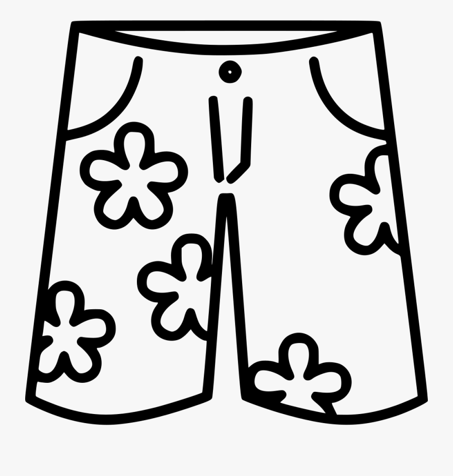Swim Shorts - Shorts Black And White Clip Art, Transparent Clipart