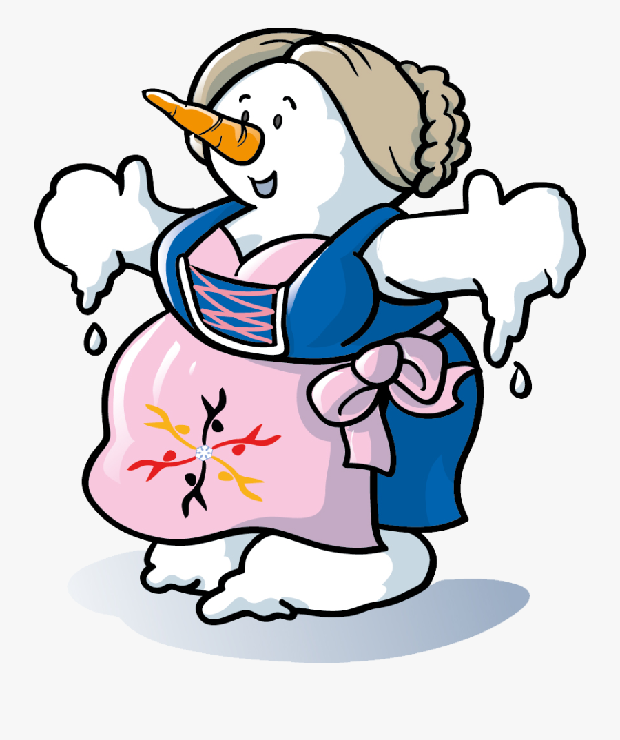 Schneefrau Tracht-[61829], Transparent Clipart