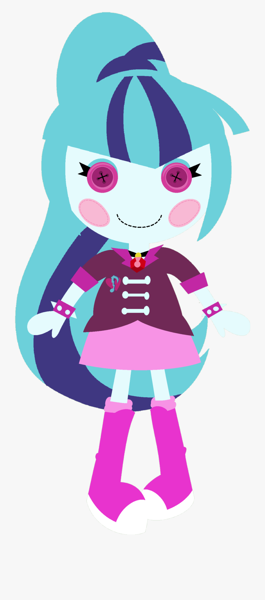 Ra1nb0wk1tty, Button Eyes, Cute, Doll, Equestria Girls, - Cartoon, Transparent Clipart