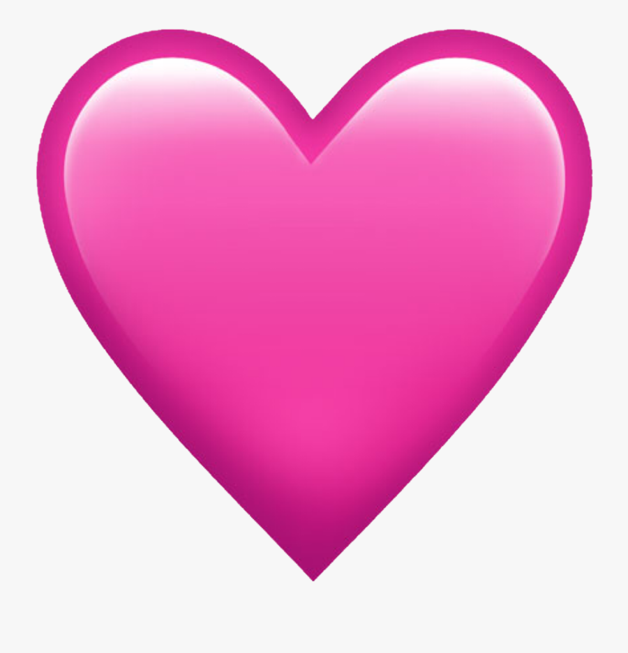Emoji Pink Iphone Whatsapp Emojis Hearts - Plain Pink Heart Emoji, Transparent Clipart