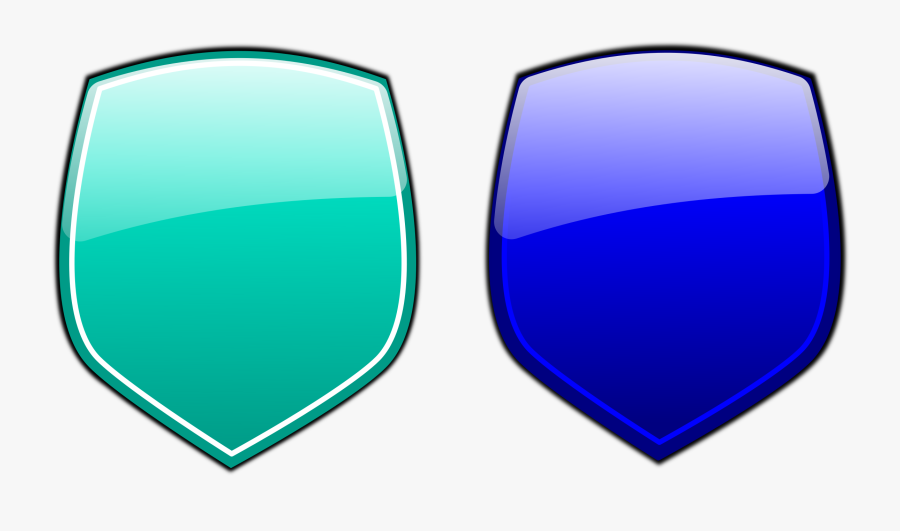 Glossy Shields Big Image Png - Blue And Pink Shield, Transparent Clipart