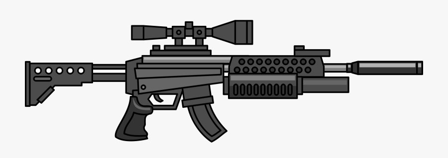 Gun 7 Clip Arts - Transparent Machine Gun Cartoon, Transparent Clipart