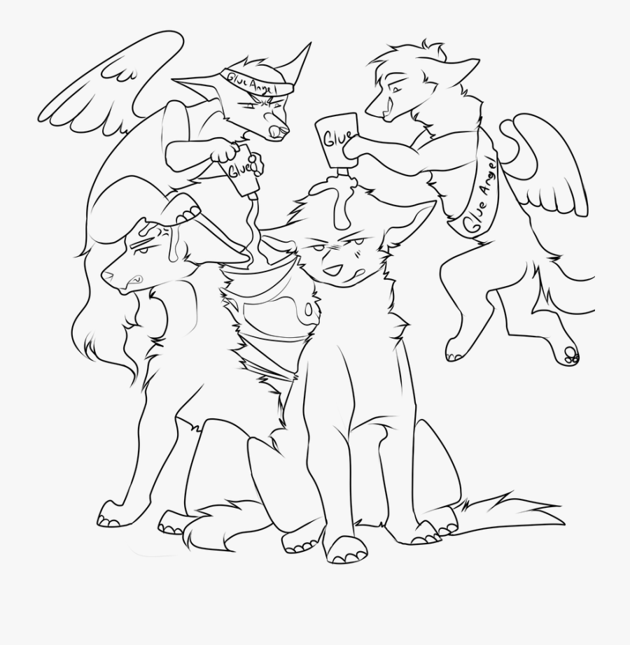 Glue Lineart - Line Art, Transparent Clipart
