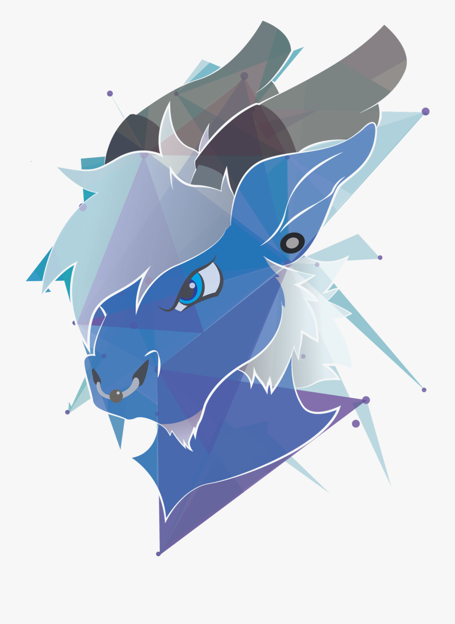 Clip Art Geometric Dragon - Cartoon, Transparent Clipart