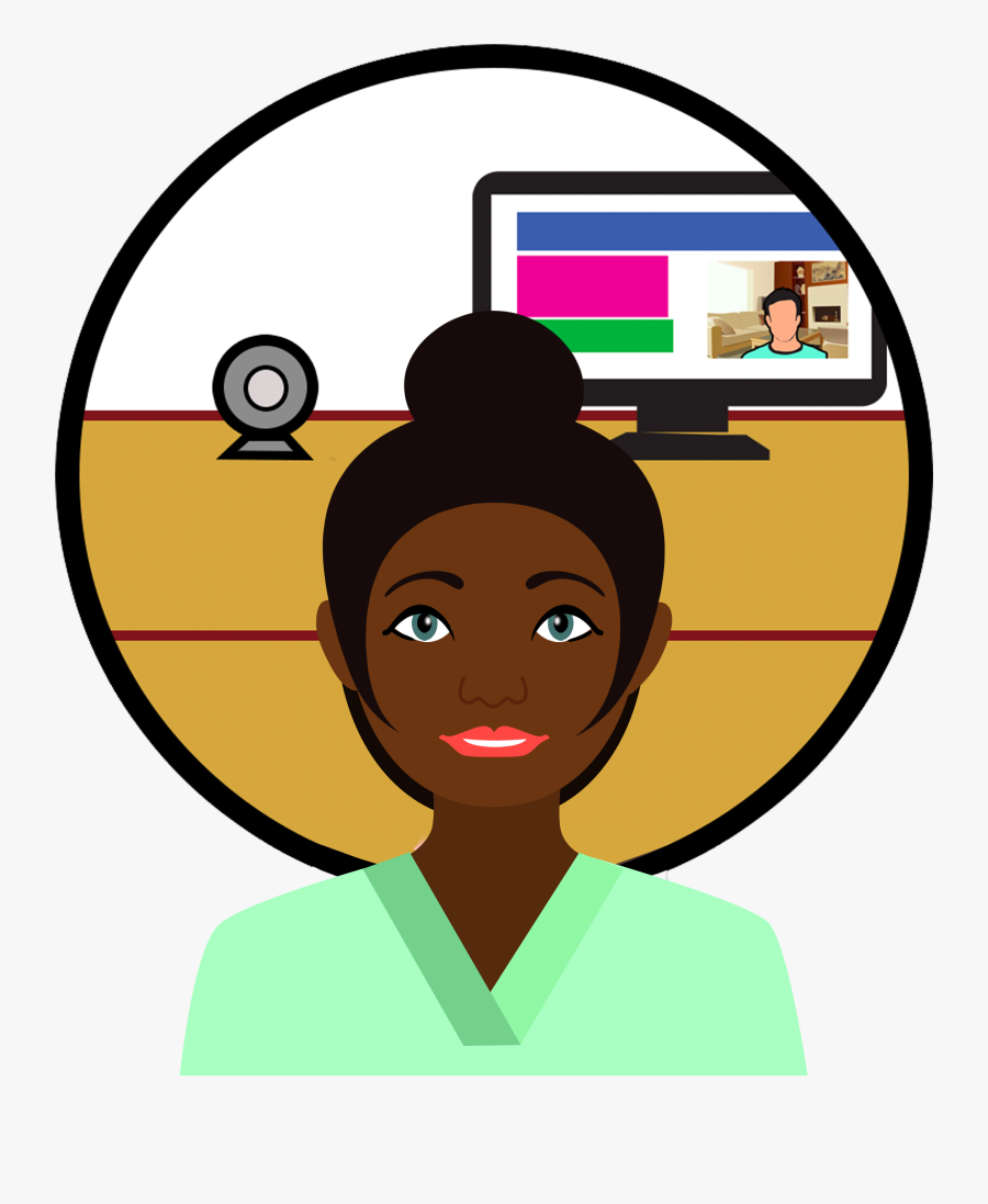 Telemedicine / Video Consultation - Circle, Transparent Clipart