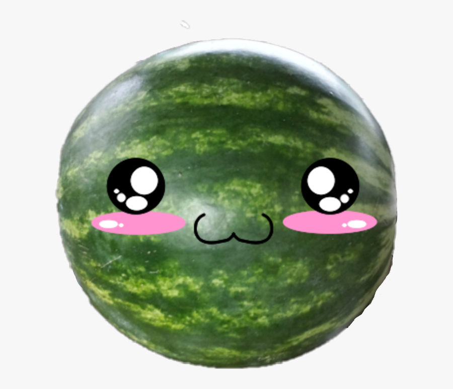 #sandia #fruta #fruit #watermelon #kawaii #cute - Kawaii Melon, Transparent Clipart