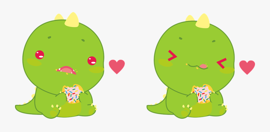 Transparent Cartoon Cookie Png - Dino Donuts Logo Vector, Transparent Clipart