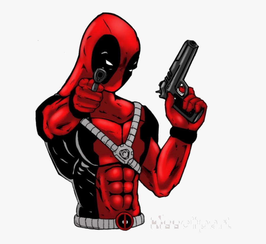 Deadpool Clipart Cartoon Superhero Drawings Of Marvel - Cartoon Drawings Superheroes Deadpool, Transparent Clipart