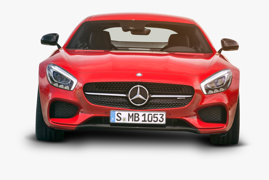 Mercedes Amg Gt Red Car Front Png Image - Front Of A Car Png, Transparent Clipart