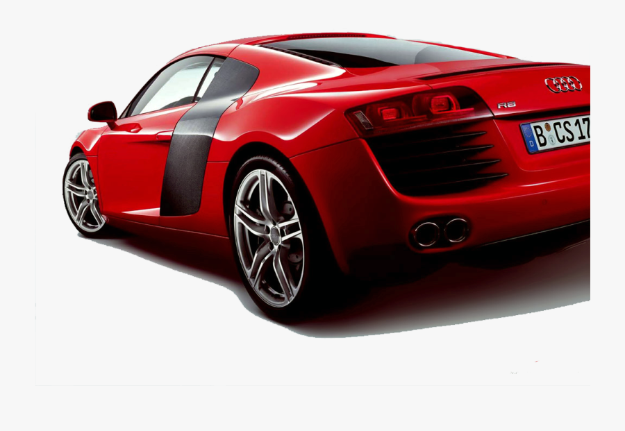 Transparent Car Going Fast Clipart - Audi R8 Crimson, Transparent Clipart