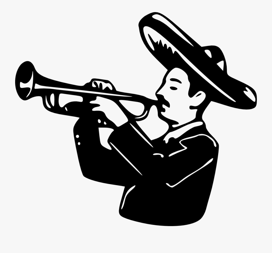 Transparent Trumpet Music Transprent Png - Mariachi Playing The Trumpet, Transparent Clipart