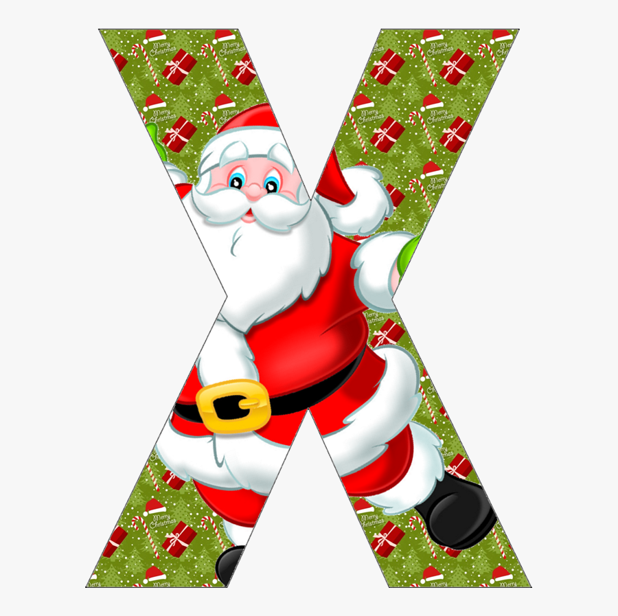 Ch B *✿* De Katia Artes Christmas Alphabet, Christmas - Santa Claus Alphabet Letters, Transparent Clipart