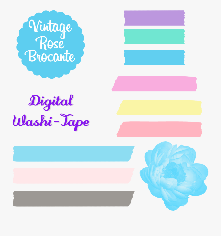 Transparent Clipart Brocante - Digital Washi Tape Png, Transparent Clipart