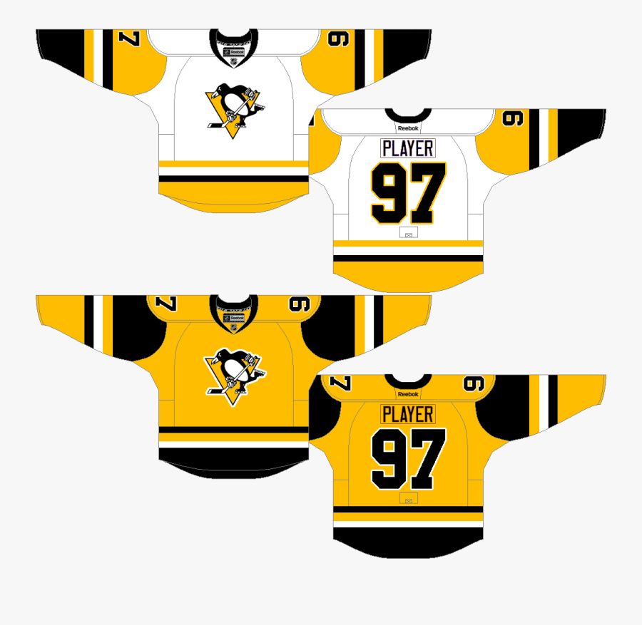 Transparent Pittsburgh Penguins Clipart - Penguins Pittsburgh White Jersey, Transparent Clipart