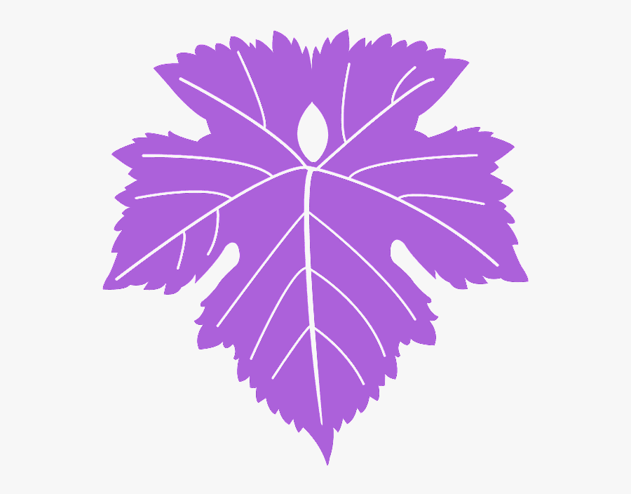 Grape Leaf Logo Blue, Transparent Clipart