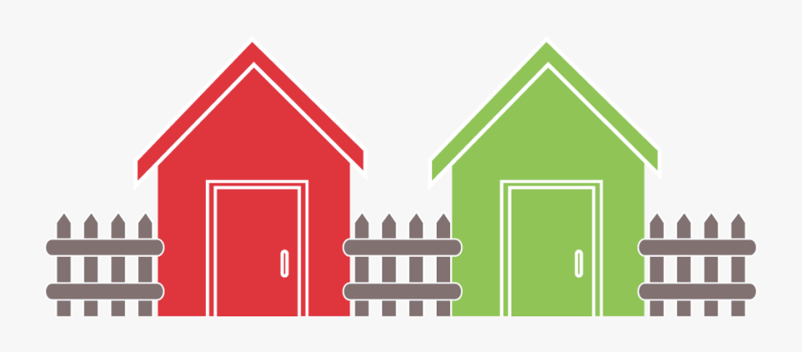 Red House And Green House, Transparent Clipart