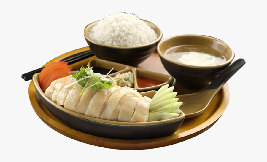 Cut Singapore Hainanese Chicken Rice White Clipart - Singapore Chicken Rice Png, Transparent Clipart