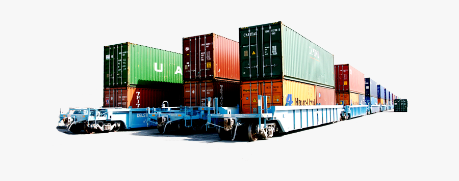 Vector Logistics Container - Container Rail Clipart, Transparent Clipart