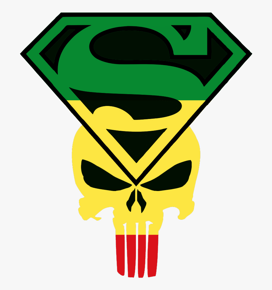 View Samegoogleiqdbsaucenao Rasta Superpunisher , - Black Vector Superman Logo, Transparent Clipart
